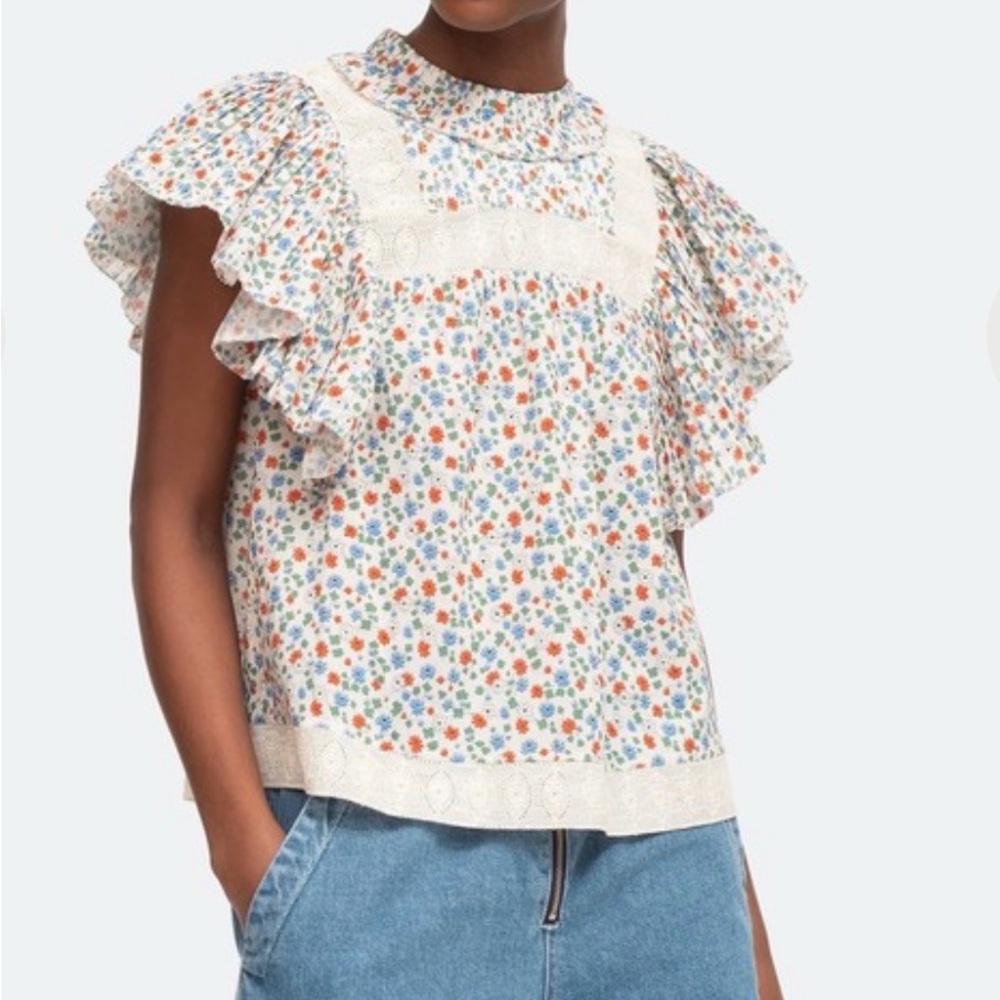 Sea Bubbie Ditsy Short Sleeve Top